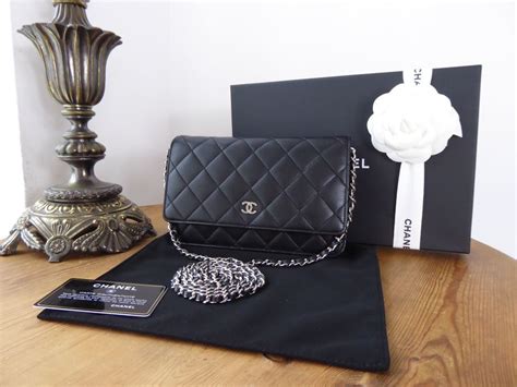 chanel woc lambskin silver|Classic wallet on chain .